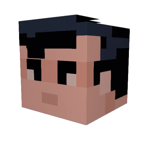 TaNic__ Minecraft avatar head, 3D render