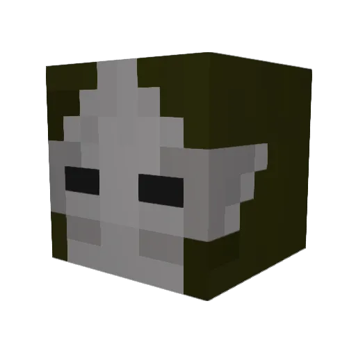 TaQ3 Minecraft avatar head, 3D render