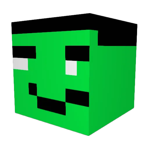 TaSoft Minecraft avatar head, 3D render