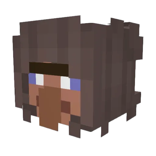TaTeriiCZ Minecraft avatar head, 3D render