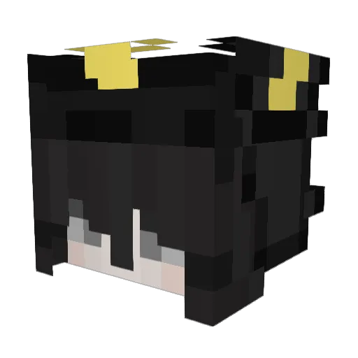TaX3Rz Minecraft avatar head, 3D render