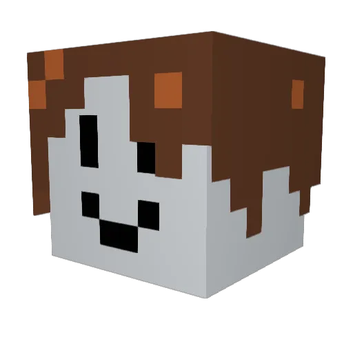Taajikl Minecraft avatar head, 3D render