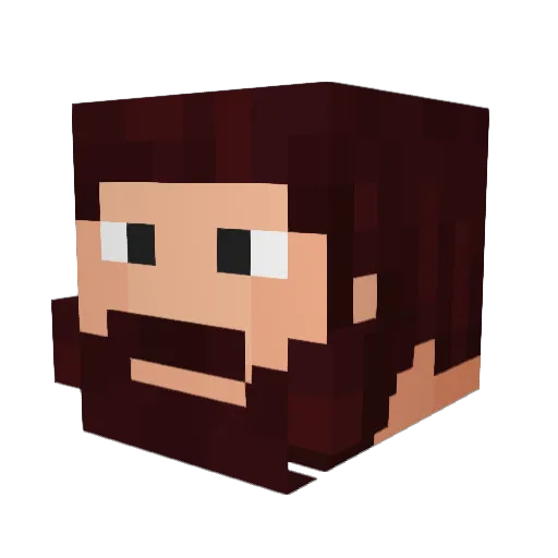 Taamit Minecraft avatar head, 3D render