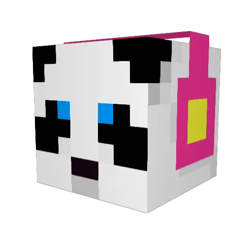 Taanbam Minecraft avatar head, 3D render