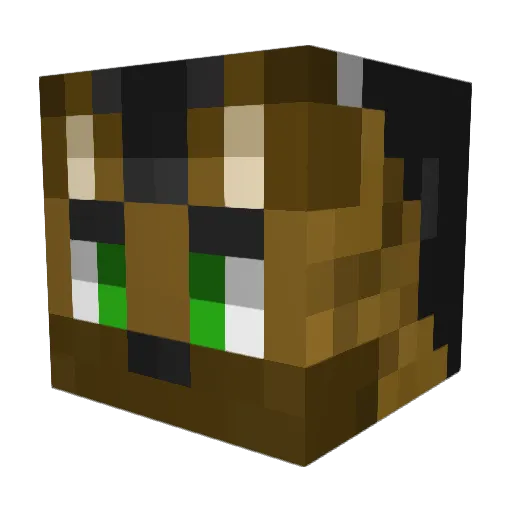 Taarin Minecraft avatar head, 3D render