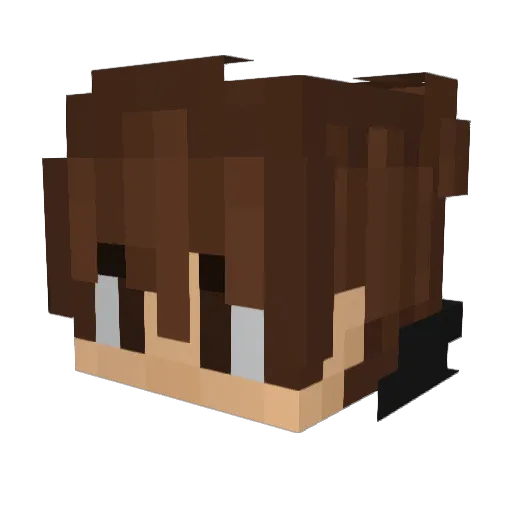 Taaru_ Minecraft avatar head, 3D render