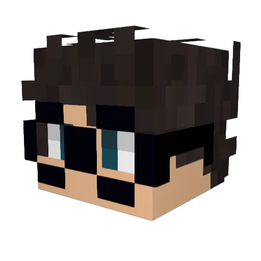 TaasterMC Minecraft avatar head, 3D render