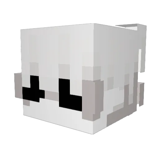 Taatito Minecraft avatar head, 3D render