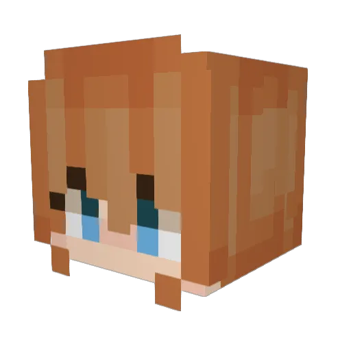 TabTab10 Minecraft avatar head, 3D render