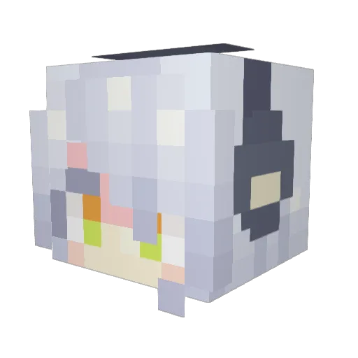 TabaDMC Minecraft avatar head, 3D render