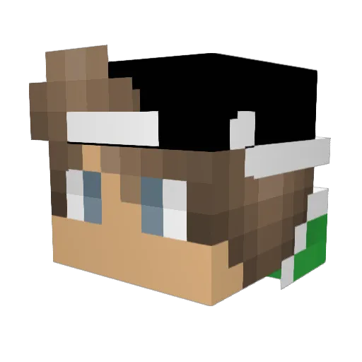 Tabah101 Minecraft avatar head, 3D render