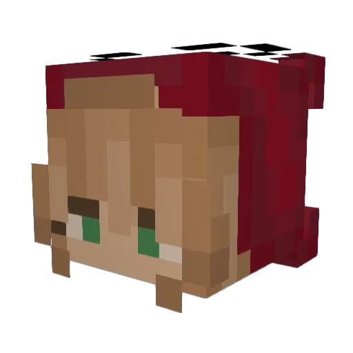 TabakkieFT Minecraft avatar head, 3D render