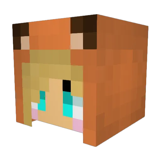 TabathaVirginia Minecraft avatar head, 3D render