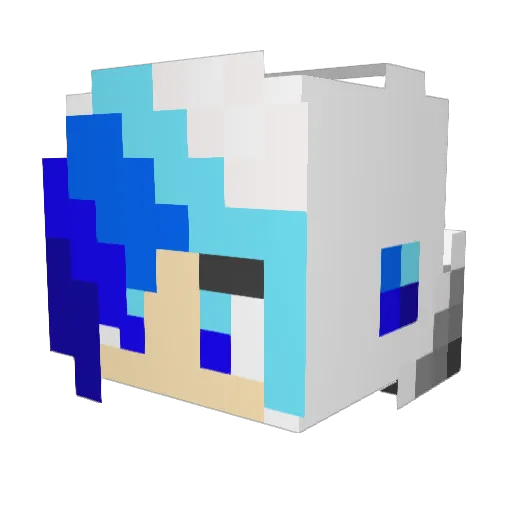 TabbyBea Minecraft avatar head, 3D render