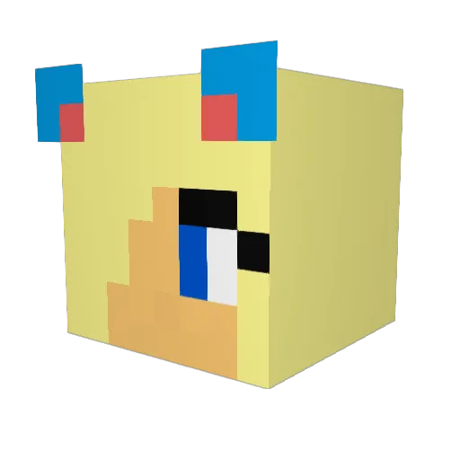 TabbyBluePaws Minecraft avatar head, 3D render