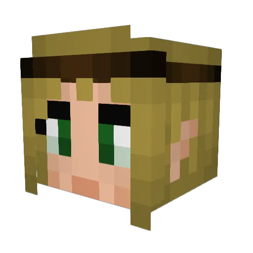TabbyGirl Minecraft avatar head, 3D render