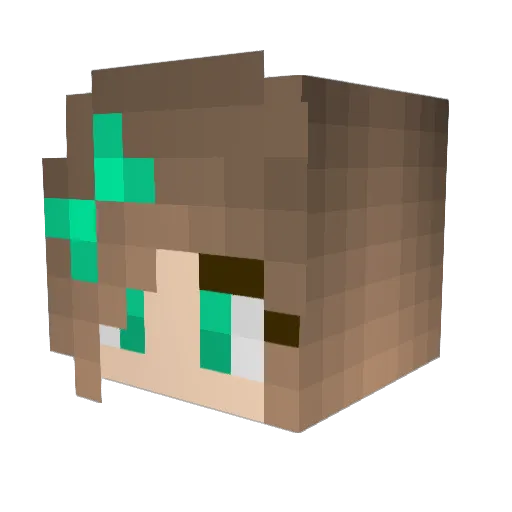 Tabby_03 Minecraft avatar head, 3D render