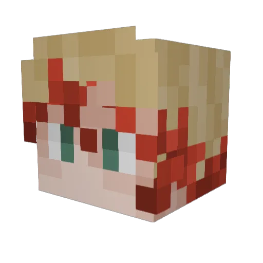 Tabeechen Minecraft avatar head, 3D render