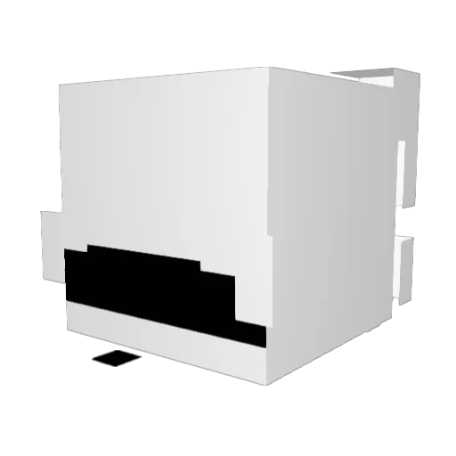 Tabenough Minecraft avatar head, 3D render