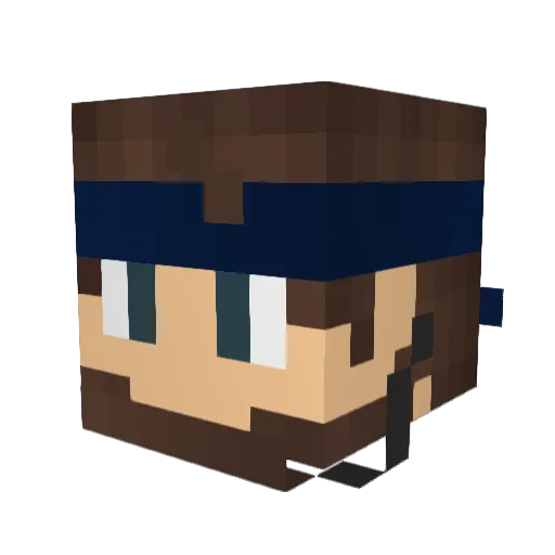 TabernacleFart Minecraft avatar head, 3D render