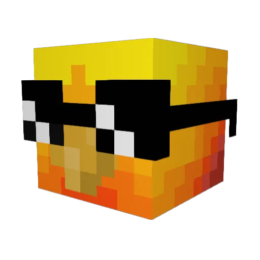 Tabertoon Minecraft avatar head, 3D render