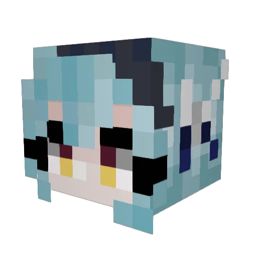 TabiBear Minecraft avatar head, 3D render