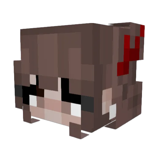 TabiCat2019 Minecraft avatar head, 3D render