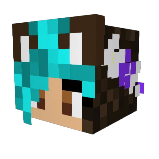 TabiKatSant8906 Minecraft avatar head, 3D render