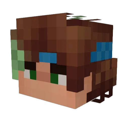 Table123_True Minecraft avatar head, 3D render