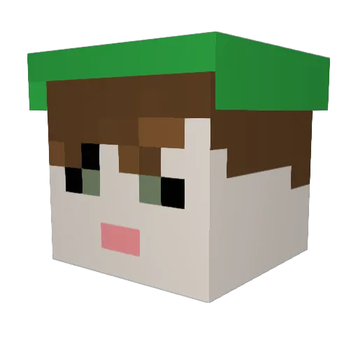 TableTopChip581 Minecraft avatar head, 3D render