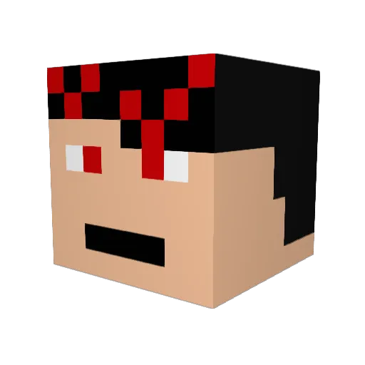 Table_5845 Minecraft avatar head, 3D render