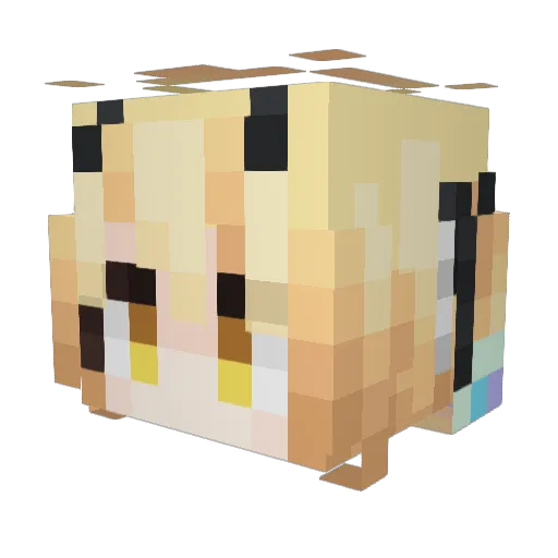 Table_T Minecraft avatar head, 3D render
