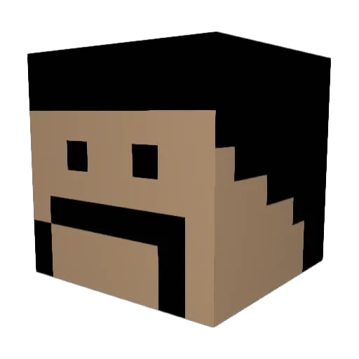 Tablenot Minecraft avatar head, 3D render