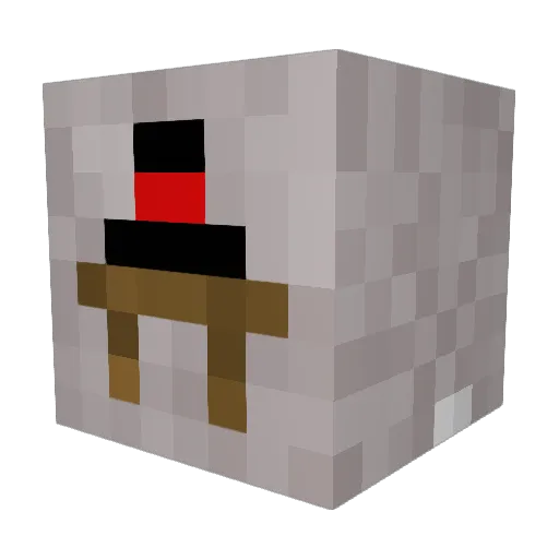 Tablesan Minecraft avatar head, 3D render