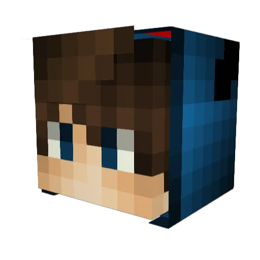 Tabloo Minecraft avatar head, 3D render
