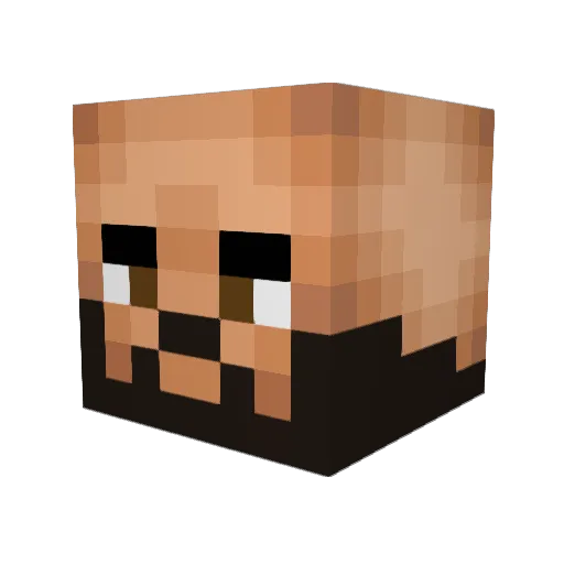 TabooZombie Minecraft avatar head, 3D render