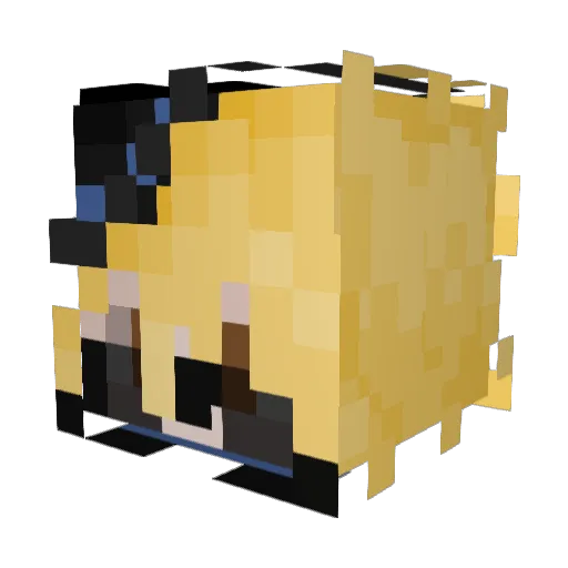 Tabouret_Lisse Minecraft avatar head, 3D render