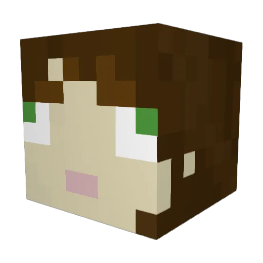 Tabs044 Minecraft avatar head, 3D render