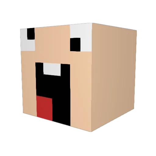 Taburett Minecraft avatar head, 3D render