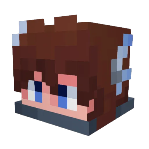 Tabyco Minecraft avatar head, 3D render