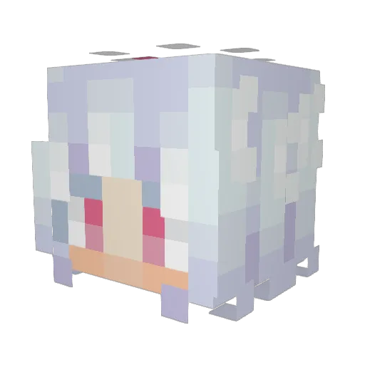 TaceyEllaBella Minecraft avatar head, 3D render