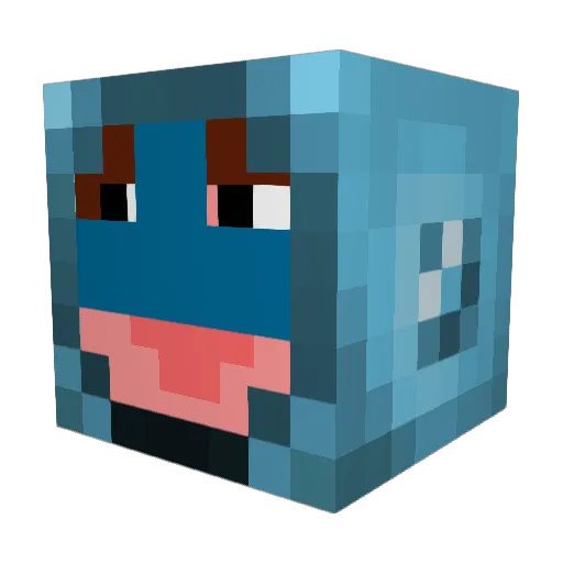 Tachi Minecraft avatar head, 3D render