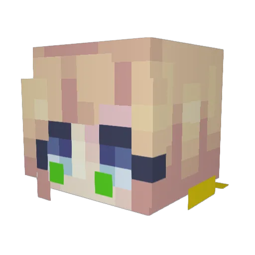 TachiGlassBender Minecraft avatar head, 3D render