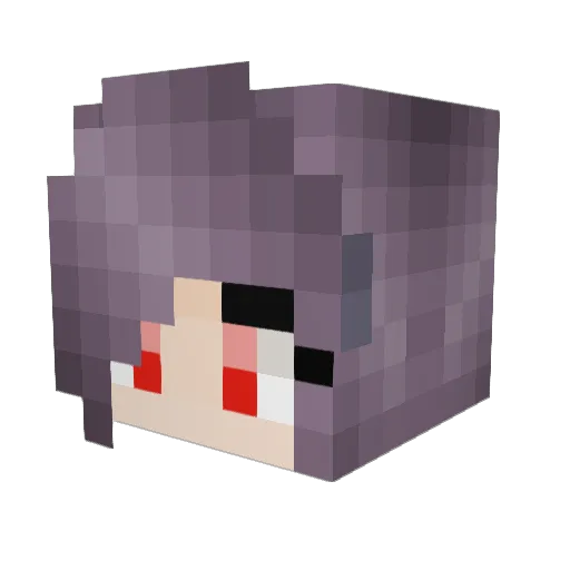 Tachik0ma Minecraft avatar head, 3D render