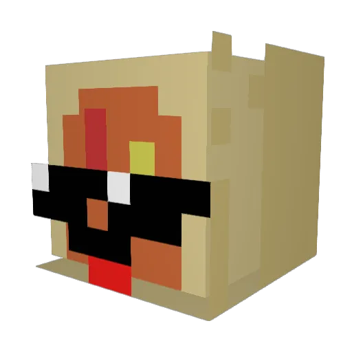 TachoroTente Minecraft avatar head, 3D render