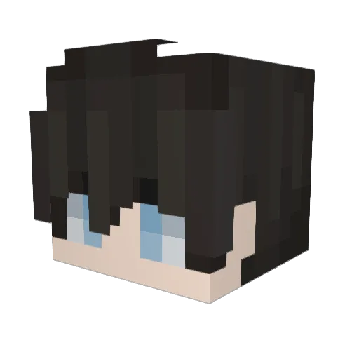 Tachy Minecraft avatar head, 3D render
