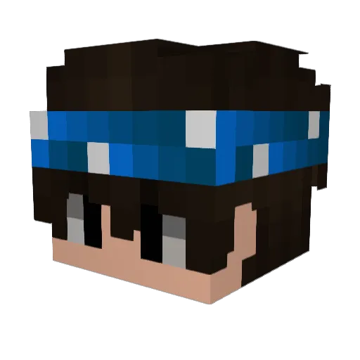 Tacichu Minecraft avatar head, 3D render