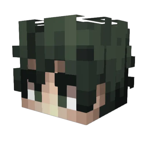 Taciturne Minecraft avatar head, 3D render