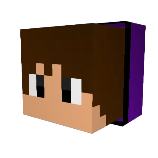 TackyXVII Minecraft avatar head, 3D render