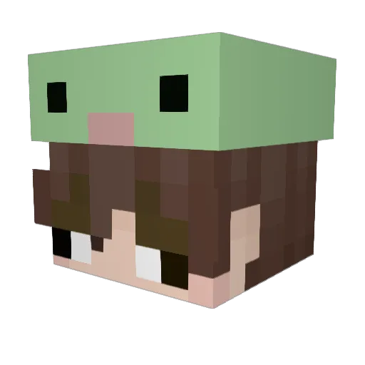 Tacmaschido Minecraft avatar head, 3D render